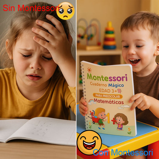 Cuadernos Mágicos Borrables Montessori ® + 2 Rollos para colorear