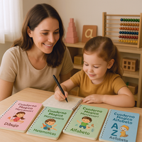 Cuadernos Mágicos Borrables Montessori® en inglés + 2 Rollos para colorear