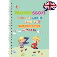 Cuadernos Mágicos Borrables Montessori® en inglés + 2 Rollos para colorear