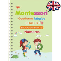 Cuadernos Mágicos Borrables Montessori® en inglés + 2 Rollos para colorear